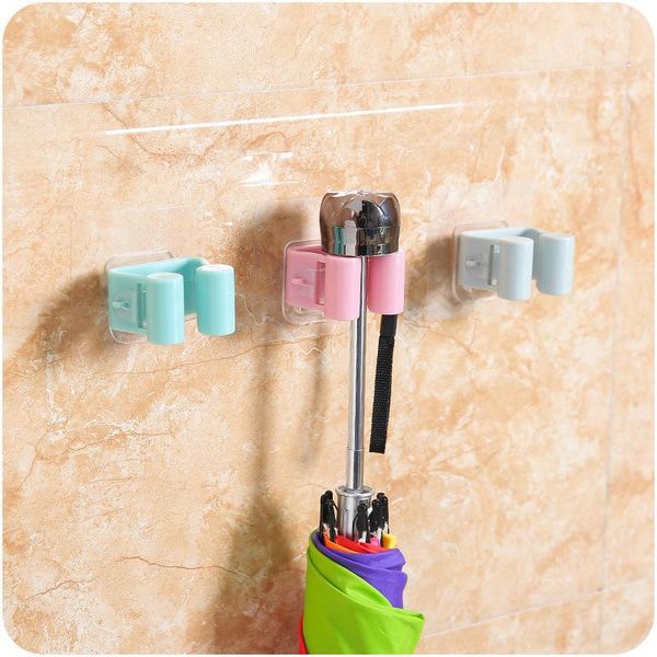 

1 pcs punching mop rack hook bathroom stick hook broom rack card holder mop clip