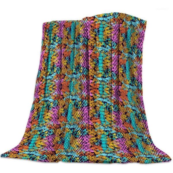 

animlas pattern colorful snake design flannel fleece bed blanket bedspread coverlet bed cover soft lightweight warm blankets1