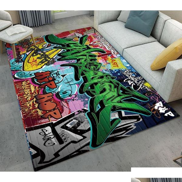 

lb non-slip green graffiti area rugs for living home room large in carpet for bedroom floor kitchen cushion bat qyltfj wphome