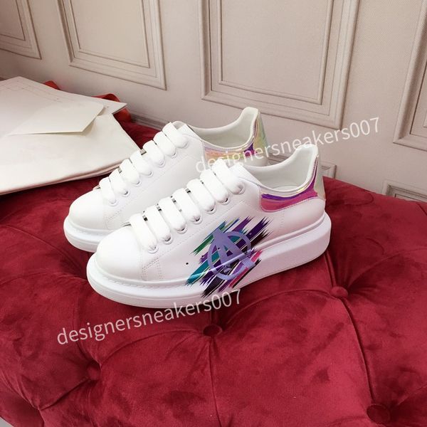 

new leather lace up platform oversized sole sneakers white black casual hc191002