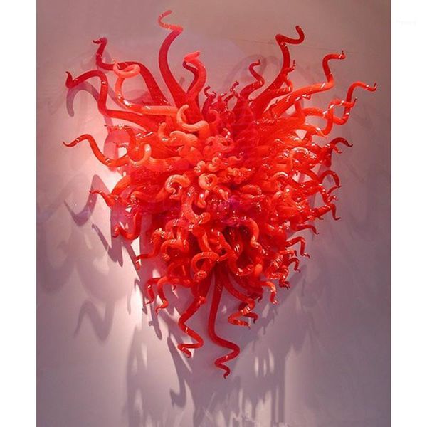 

lrw026-pretty red murano glass light up wall art1