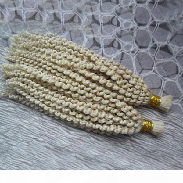 

200g mongolian kinky curly hair 2 bundles deals human braiding hair bulk no weft extensions curly human hair bundles, Black