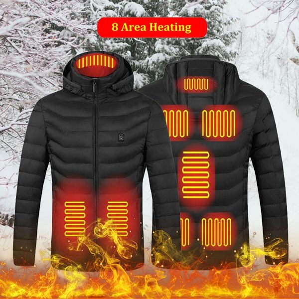 

outdoor t-shirts electric heated vest jackets usb heating hooded cotton coat camping hiking hunting thermal warmer jacket winter, Gray;blue