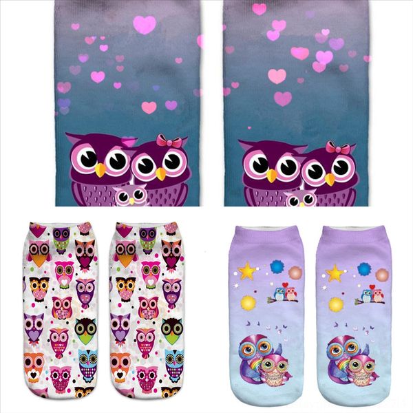 

9elvm fashion rainbow strape sock owls black white cotton sock city for women animal print men nmd stockings sock sneaker christmas gift