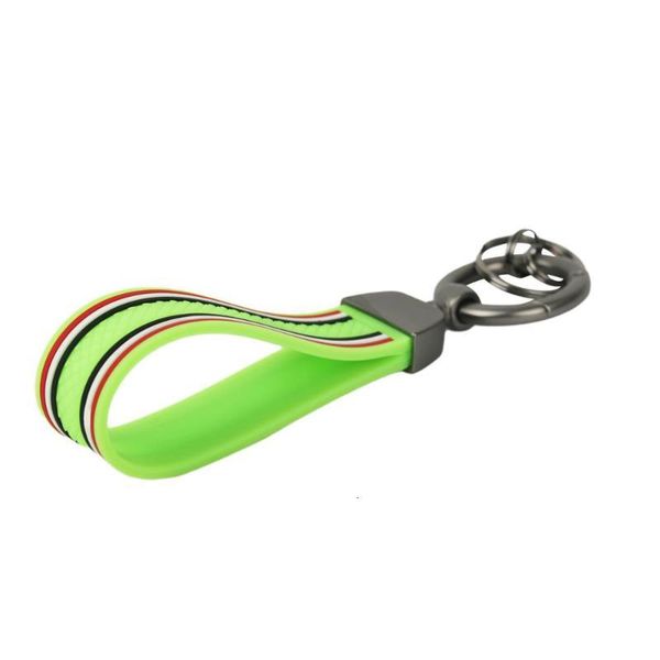 

quality wholesale zinc price alloy high silicone bangle key ring wrist keychain bracelet with keyring for prom, Silver