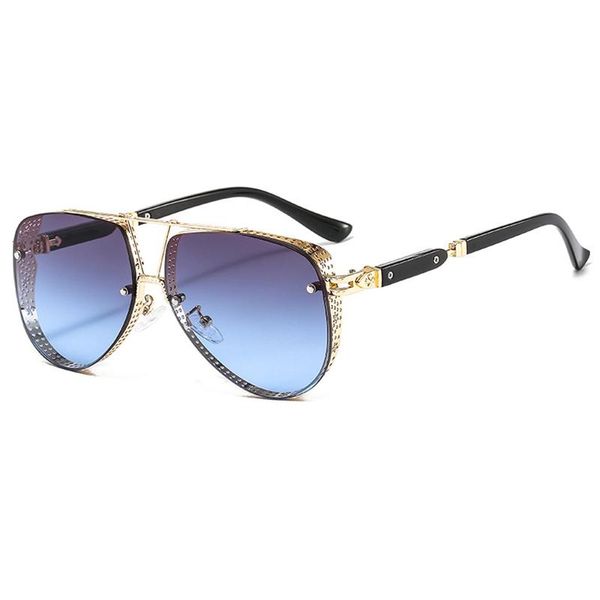 

classic vintage square sunglasses men fashion big frame metal grid oversized gradient sun glasses mirror shades, White;black
