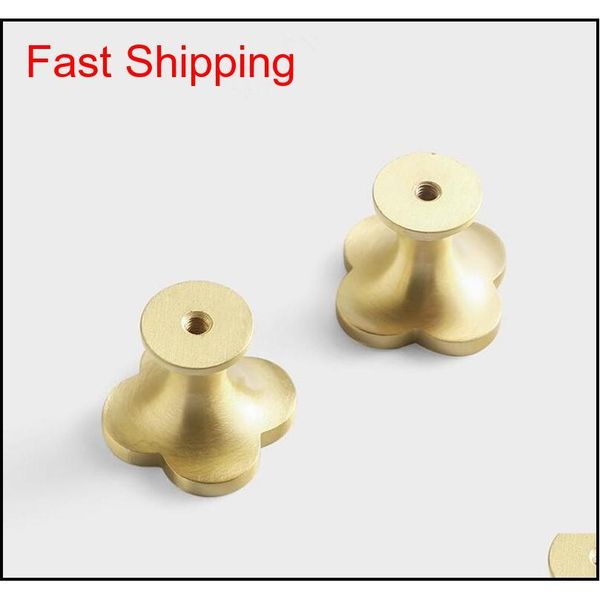 

modern clovers brass kitchen drawer cabinet door knobs handles white nature shell furniture hardware cupboard w jllfjj ladyshome