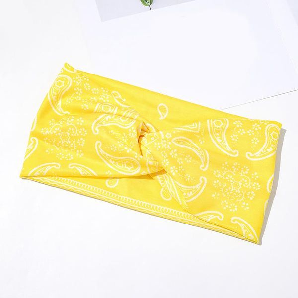

women floral print wide hairband sport hair ribbon cross knot headband turban solid color headdress elastic hair band q bbydfz