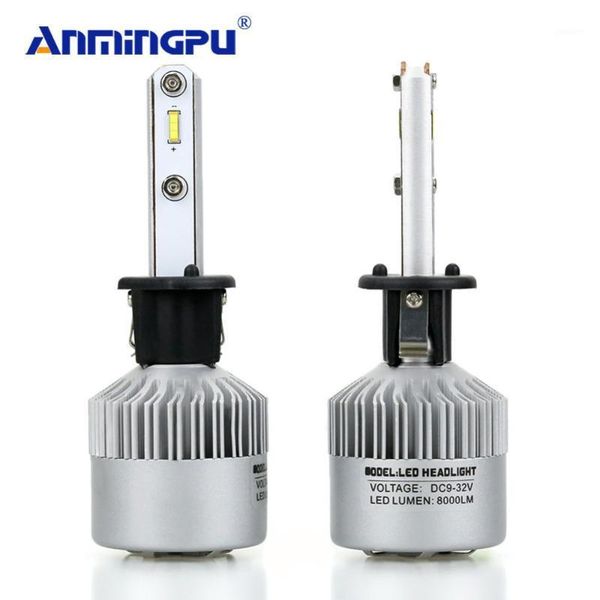 

car headlights anmingpu 2x h1 led headlight bulbs super bright 16000lm/set 72w 6500k h4 h7 9005 9006 9012 h11 fog light auto lamp1