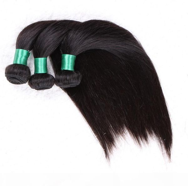 

100% human straight wave original virgin brazilian hair, 100g per bundle & 3bundles per lot, dhl, Black