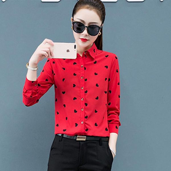 

women's blouses & shirts autumn 2021long sleeve chiffon blouse korean casual women streetwear elegant office shirt plus size ladies pri, White