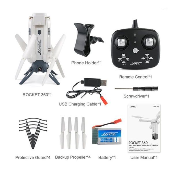 

jjr/c h51 rc helicopter rocket-like 360 wifi fpv selfie elfie drone with camera hd 720p altitude hold rc quadcopter toys gift1