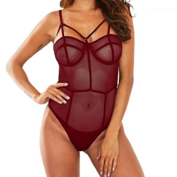 

one piece jumpsuits underwear suits women camisole sets womens designer see through lingerie set v neck, Black;white