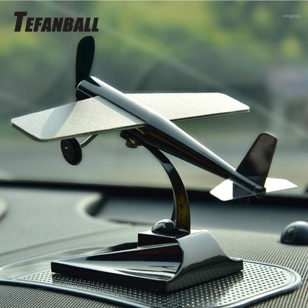 

tefanball solar car decoration energy aircraft model ornaments plane decoration car styling solar powered aircraft kit1