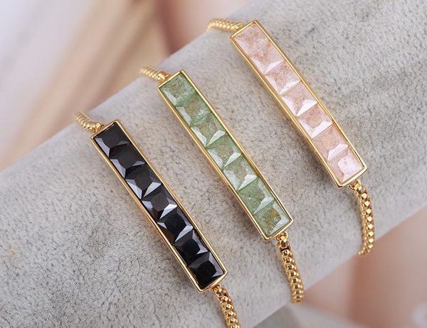 

moda zirco banhado a ouro feminino ajustar pulseira 3 cores, Black