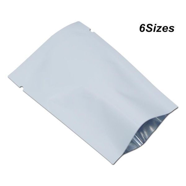 

variety of sizes white aluminum foil vacuum open heat sealable packing bags for snack nuts mylar foil food grade heat seal packing