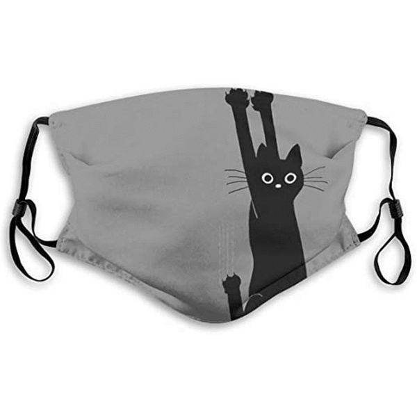 

factory face gray reusable funny washable new cat print comfortable cotton outdoor mouth mask 1pc mascarillas mon