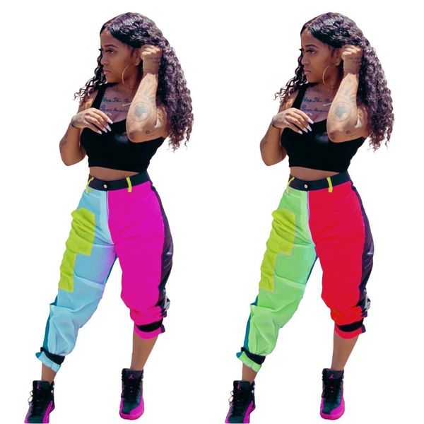 

83y6891 autumn summer women high street fashion panelled patchwork print two piece set and pants tracksuit sweatsuit outfits, Gray