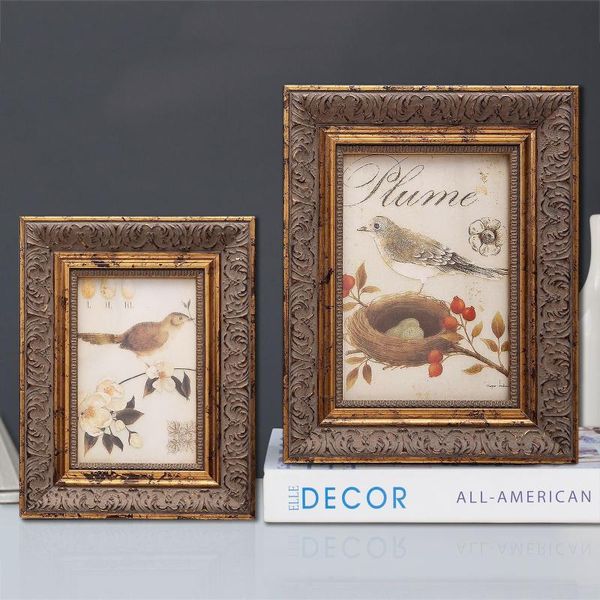 

frames 6/7 inch italy design retro solid wood po frame living room ornaments