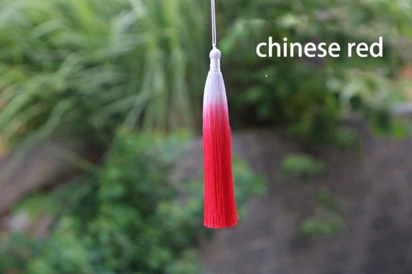 

12pcs lot gradient color silk fringe tassel trim decorative sewing bang pendant tassels for curtains home decoration accessories h jllzrd