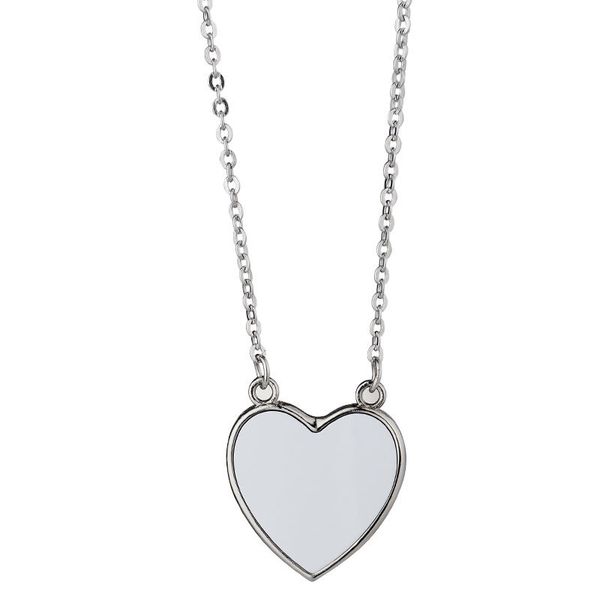 

sublimation necklace with blank aluminum sheet diy customized pendant with chain heat transfer printing jewelry family lovers souvenir