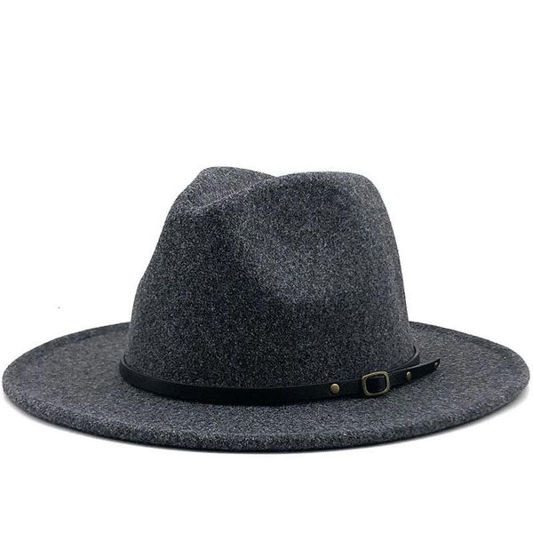 

wide brim hats beige white gray wool jazz hat women men felt snap trilby ladies vintage panama fedora cloche cap, Blue;gray
