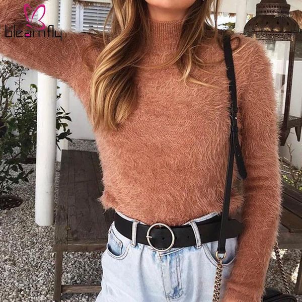 

mohair sweaters turtleneck long sleeve pullovers women slim warm jumpers autumn winter casual clothing for female streetwear1, White;black