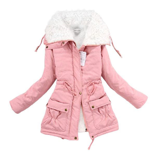 

winter clothes women fleece lamb fur parka thick woman winter coats and jackets warm parkas women plus sizes winter jacket women 201211, Black