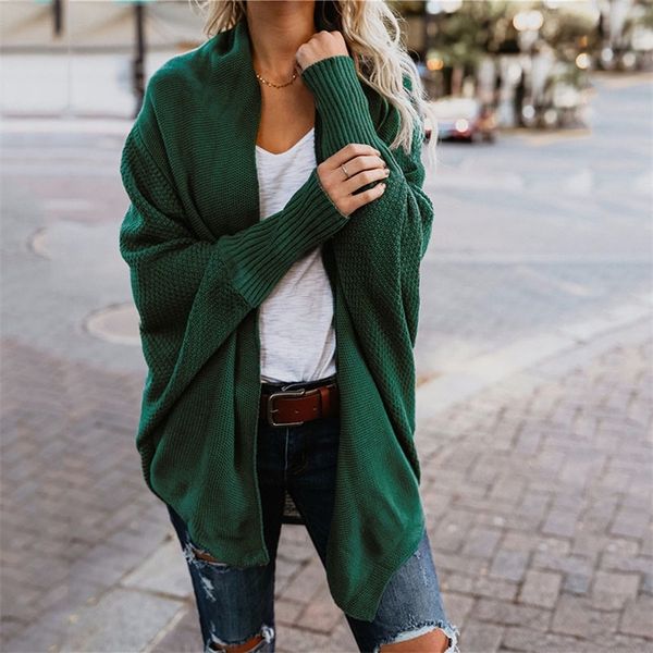 

winter women sweaters casual batwing sleeve kintted autumn winter women cardigan ladies fashion clothes pull femme 201111, White;black