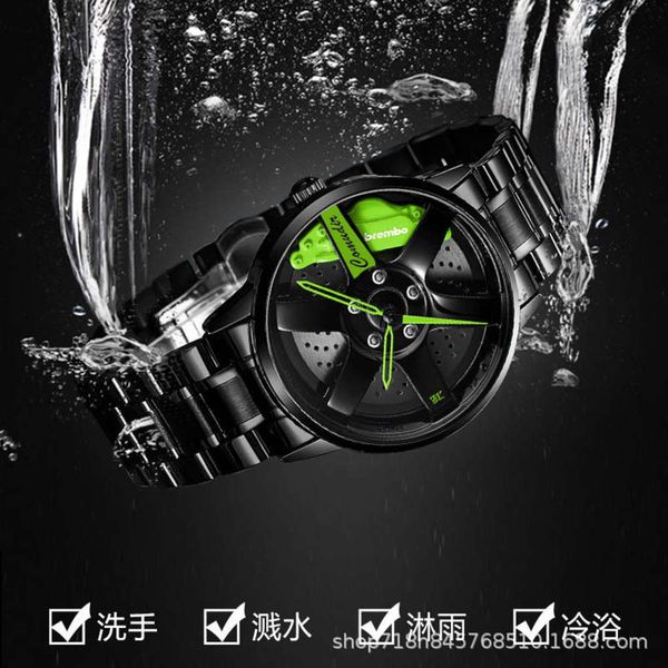 

waterproof automatic men's wheel movement watch style non mechanical watch new wtvyrece, Slivery;brown