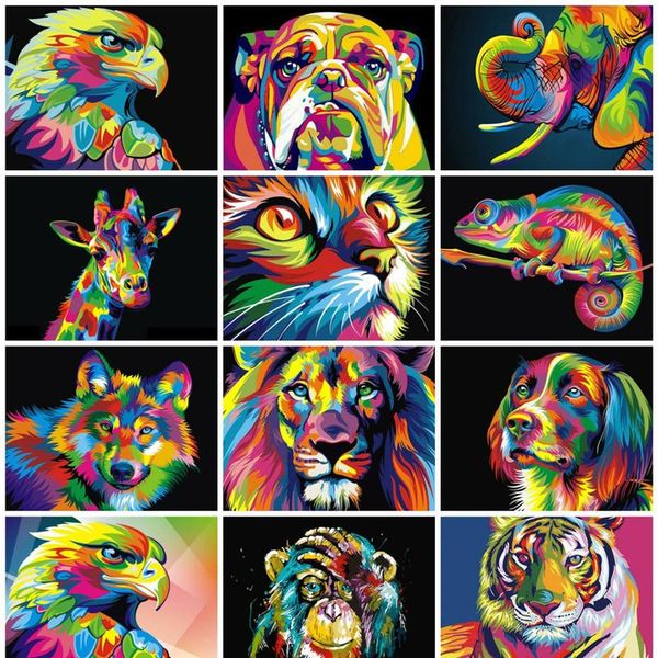 

azqsd paints by numbers animals 50x40cm pictures oil painting by numbers set gift coloring by numbers canvas wmtgkw