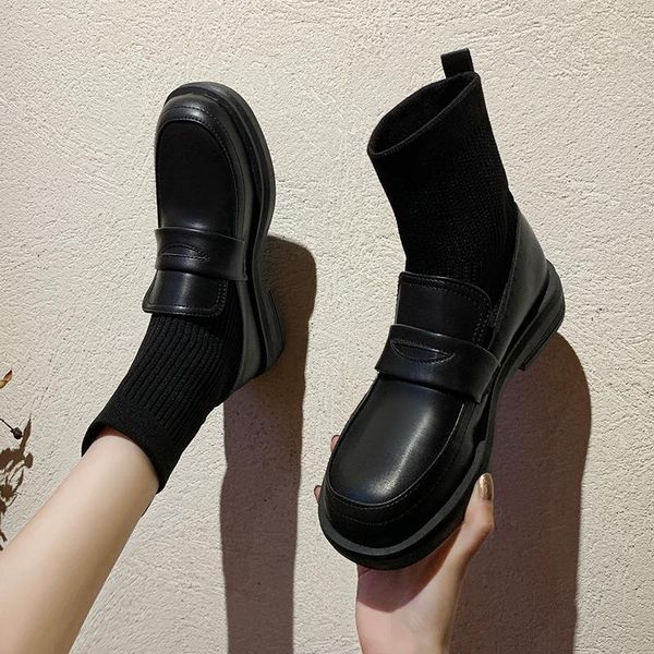 

round toe boots women's rubber shoes rain boots-women luxury designer rock 2020 ankle ladies autumn fashion black low1