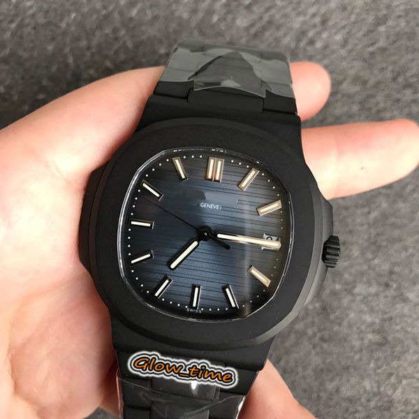 

2021 upgrade ppf v4 version 40mm cal.324 sc automatic blue texture dial black venom carbon (dlc) case 5711 mens-watch steel bracelet watches, Slivery;brown