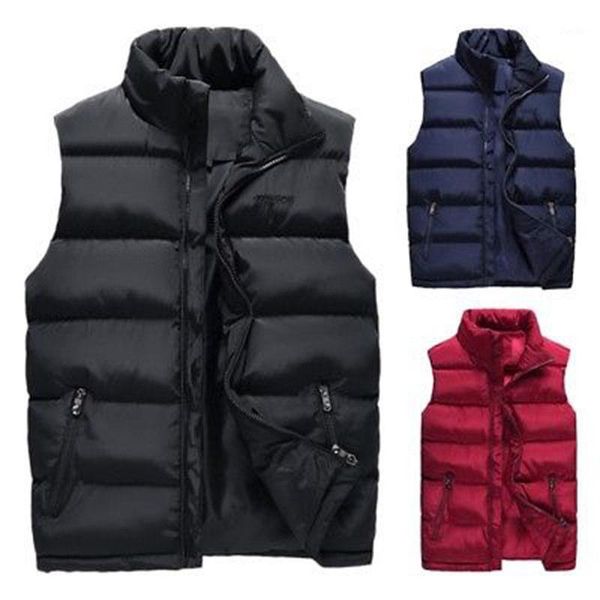 

mens winter down quilted vest body warmer warm sleeveless padded jacket coat new1, Black