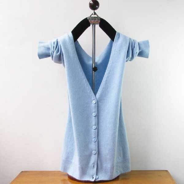 

2019 new spring and autumn women's cashmere wool blend cardigan v-neck knitted soft coat solid color shirt loose sweater, White;black