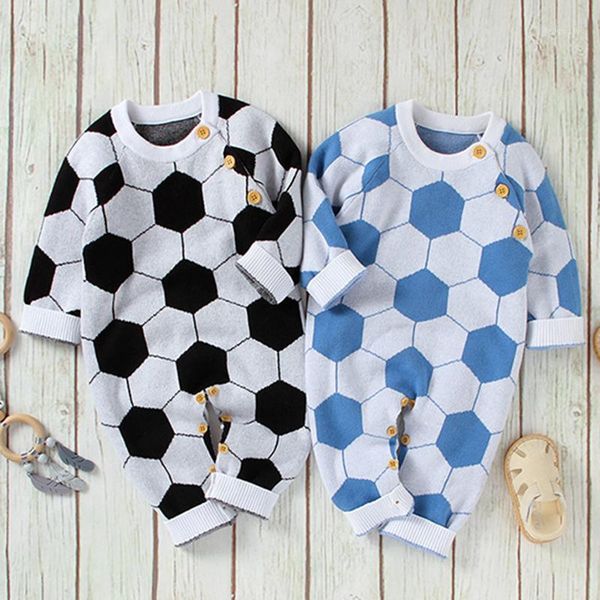 

jumpsuits baby boys jacquard rompers clothes 2021 autumn winter infant boy cotton kids knit long sleeve rompers1, Blue