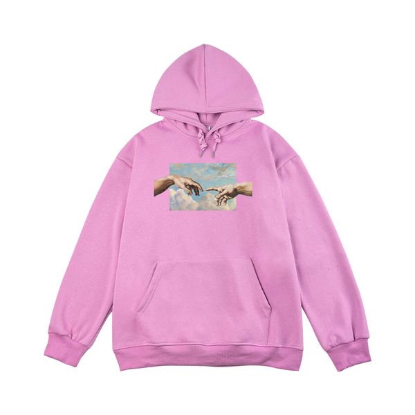 

2021 new extfine the creation of adam graphic hooded sweatshirt men oversized hoodies streetwear harajuku fleece men's clothes knu6, Black