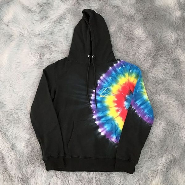 

travis scott astroworld europe tour tie dye hoodie, Black