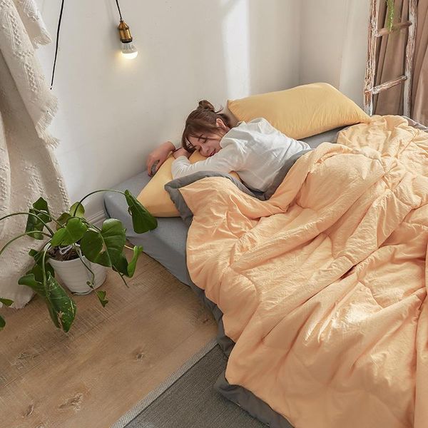 

high-quality washed cotton summer cool by pure color summer air conditioning comforter