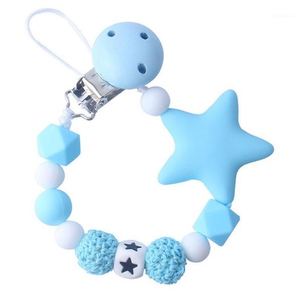 

baby silicone pacifier clip colorful pacifier chain dummy clips for baby teething soother chew toy1