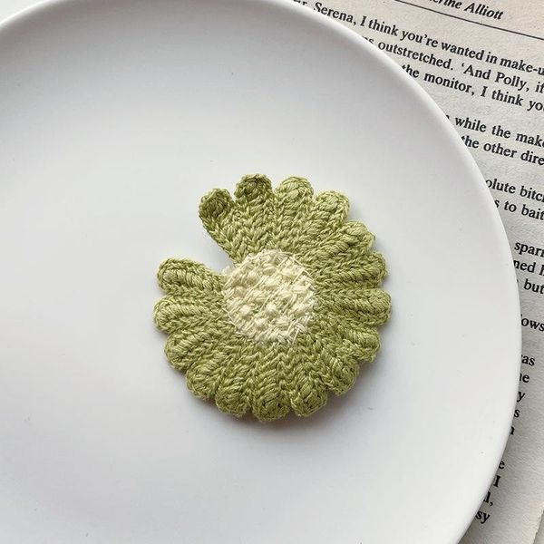 

2020 новая новая корея стиль простые сладкие милые ins вязаные шерсть ромашка цветок модный клип для волос для девушки мода аксессуары для в, Black;brown