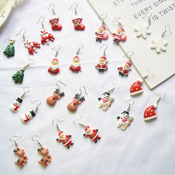

santa claus earring christmas decoration happy new year gift