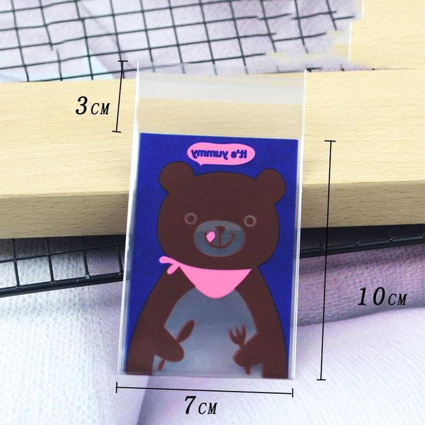 

gift wrap 50pcs blue frosted baby shower diy party favors cute cartoon greedy bear plastic birthday candy sugar cellophane cookies bag