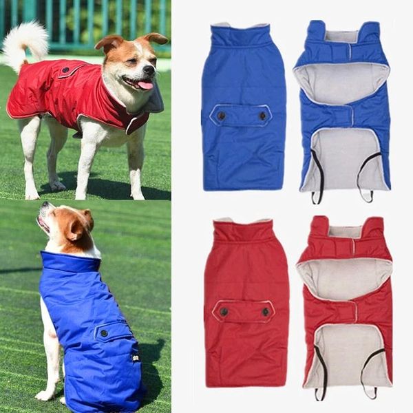 

dog apparel windproof winter warm pet jacket thick puppy vest coat for small large button outdoor cotton