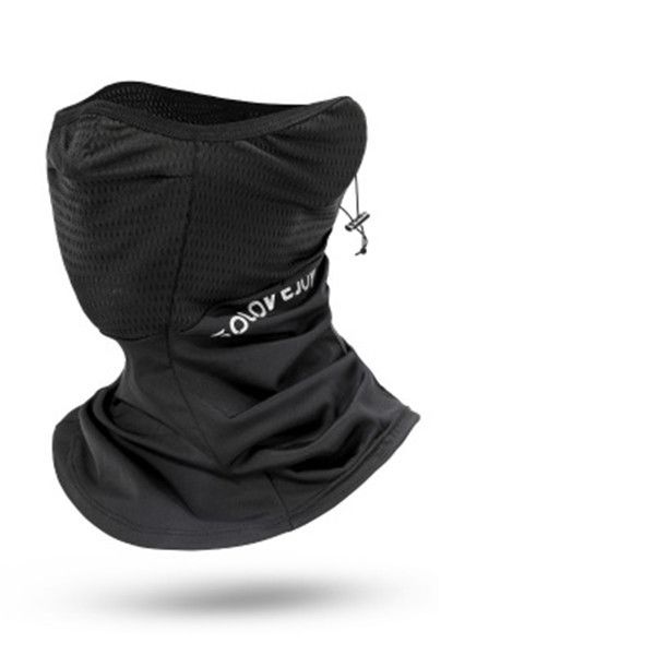 

cycling caps & masks face mask windproof cotton full neck guard headgear hat riding hiking outdoor sports, Black