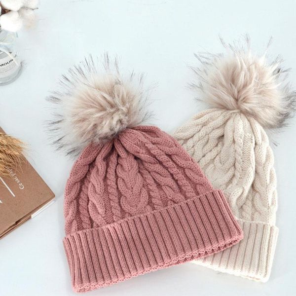 

beanie/skull caps chunky crochet winter beanie hat for women girls solid color bobble cozy student pattern, Blue;gray