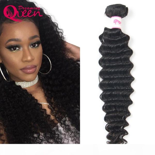 

brazilian virgin human hair weave 3 bundles unprocessed peruvian indian malaysian cambodian deep wave hair extensions 8a, Black