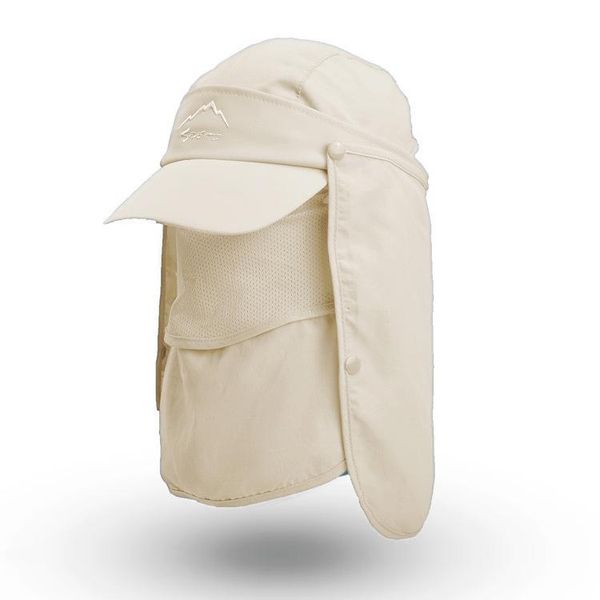 

multifunction foldable quick drying waterproof hat uv protectio outdoors baseball for men camping face neck protection sun cap wmtspy