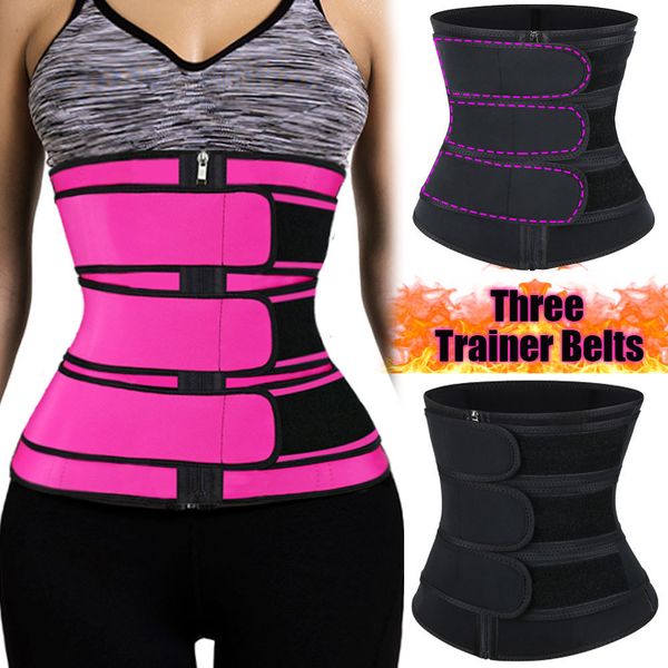 

slimming sheath workout trimmer neoprene belt women tummy body shaper fitness corset shapewear adjustable sweat reducing girdles t200707, Black;white