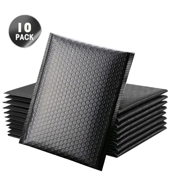 

10 шт. пузырьковые почтовые пузырьки конверты подкладки poly mailer self seal black shades подарочная подушка мягкие доставки конверты d1 sq
